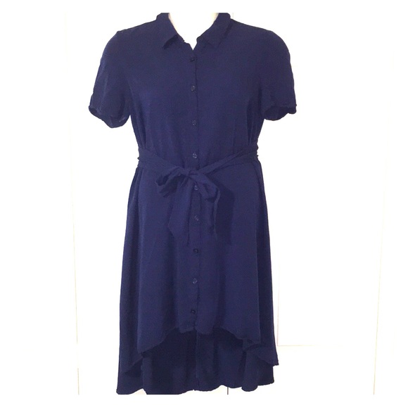 JustFab Dresses & Skirts - Navy blue button down dress! Never worn!